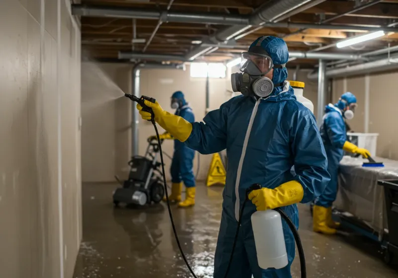 Basement Sanitization and Antimicrobial Treatment process in Mount Airy, NC